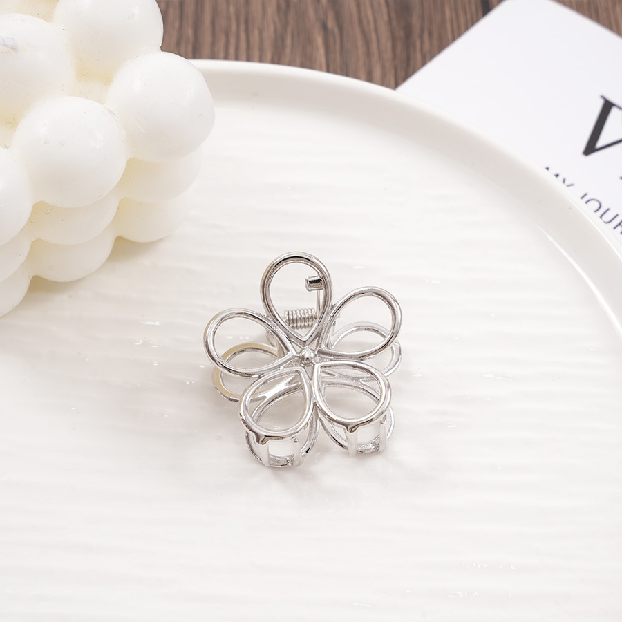 跨境欧美风发夹花朵小号抓夹头饰女盘发后脑勺合金发抓半扎鲨鱼夹详情12