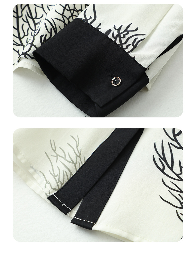 Pure Silk shirt for women, mulberry silk, fashionable and versatile, long-sleeved, elegant lapel shirt, new style for women in Spring and Autumn 2024 pic 16