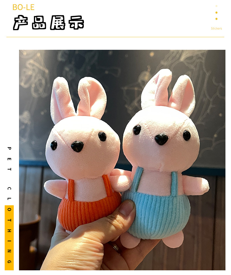 New Korean-style plush toy figurines with shoulder straps, cute rabbit pendants, keychains and schoolbag decorations are in stock pic 8