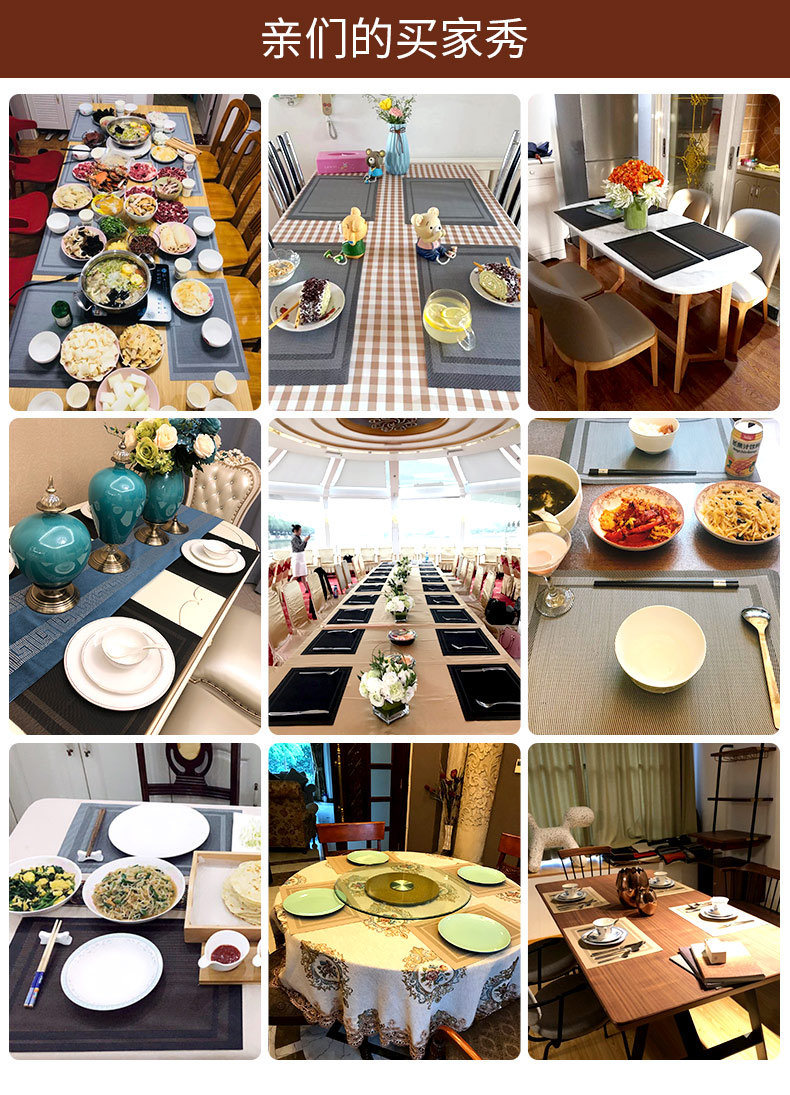 Usemd餐垫隔热垫PVC家用西餐垫文艺餐垫碗垫酒店餐盘茶几垫子图旭详情3