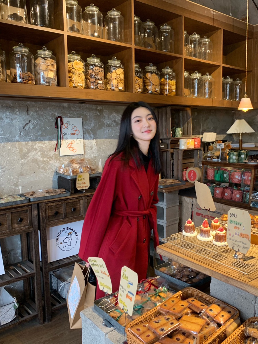 高级感大衣女冬季毛呢外套气质赫本风灰色加厚呢子小香风详情8