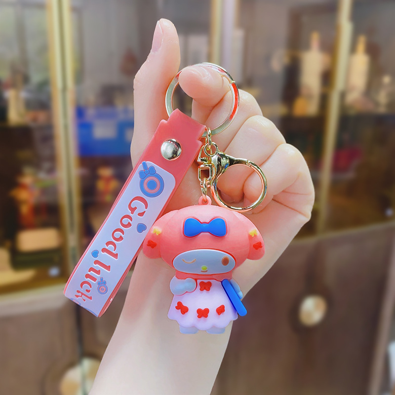 卡通公仔三丽鸥系列 美乐蒂汽车包包手机pvc软胶钥匙扣挂件小礼品详情7