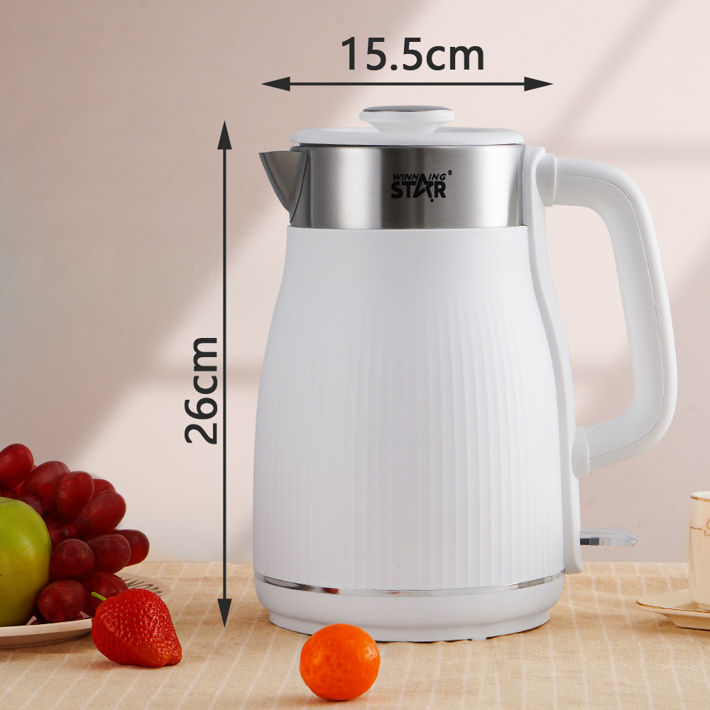 winning star Cross-border kettle Double-layer anti-scald Household 220V anti-dry-burning kettle and hot water kettle pic 3