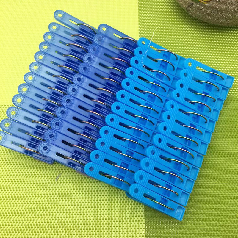 Sock drying clips, spring clips, windproof clothes drying clips, quilt drying clips, anti-slip plastic racks, 20 pieces each pic 15