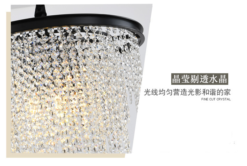 Amazon cross-border modern crystal chandelier, luxurious and grand living room lamp, American modern and simple dining room and bedroom lighting pic 22