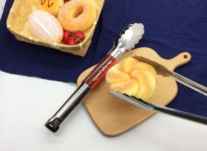 Bread tongs, stainless steel plum blossom bread food tongs, tableware food tongs, steak barbecue tongs pic 9