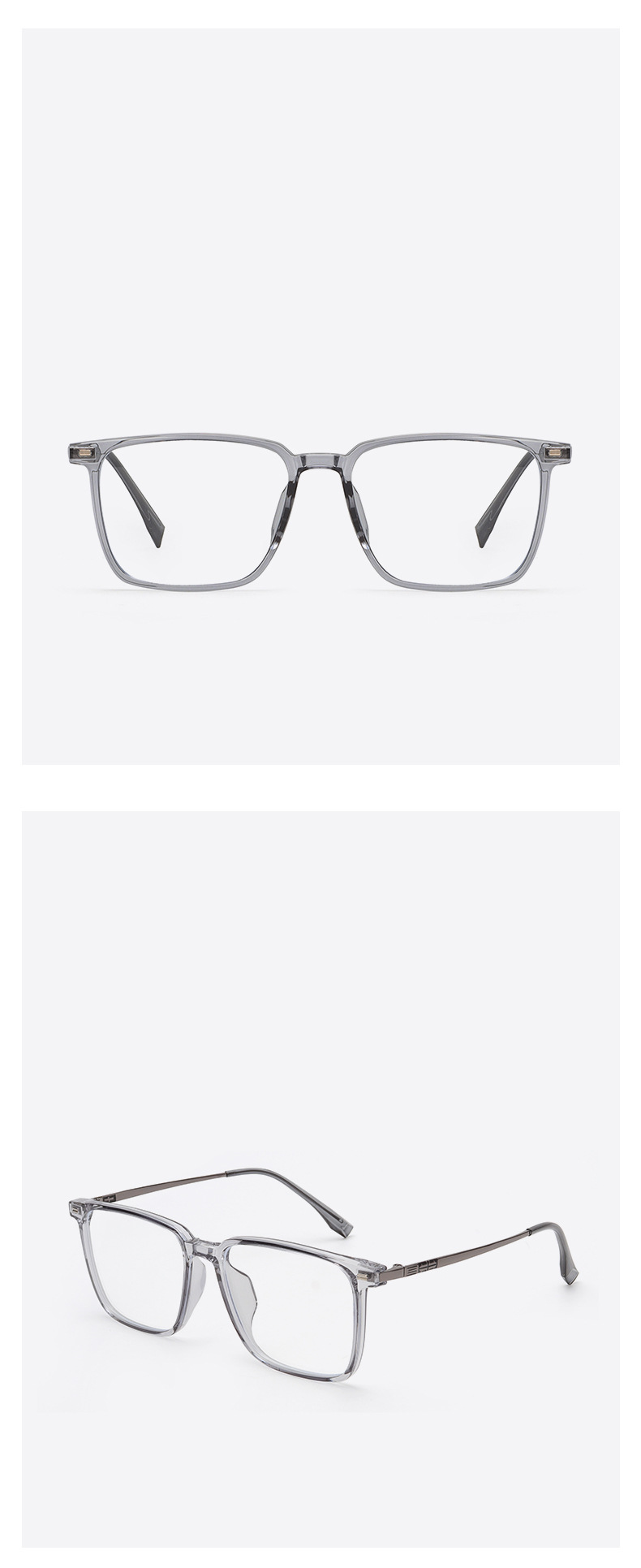 8108TR90 square, ultra-light, soft, transparent, anti-blue light, high-end look, business student female glasses frame pic 15