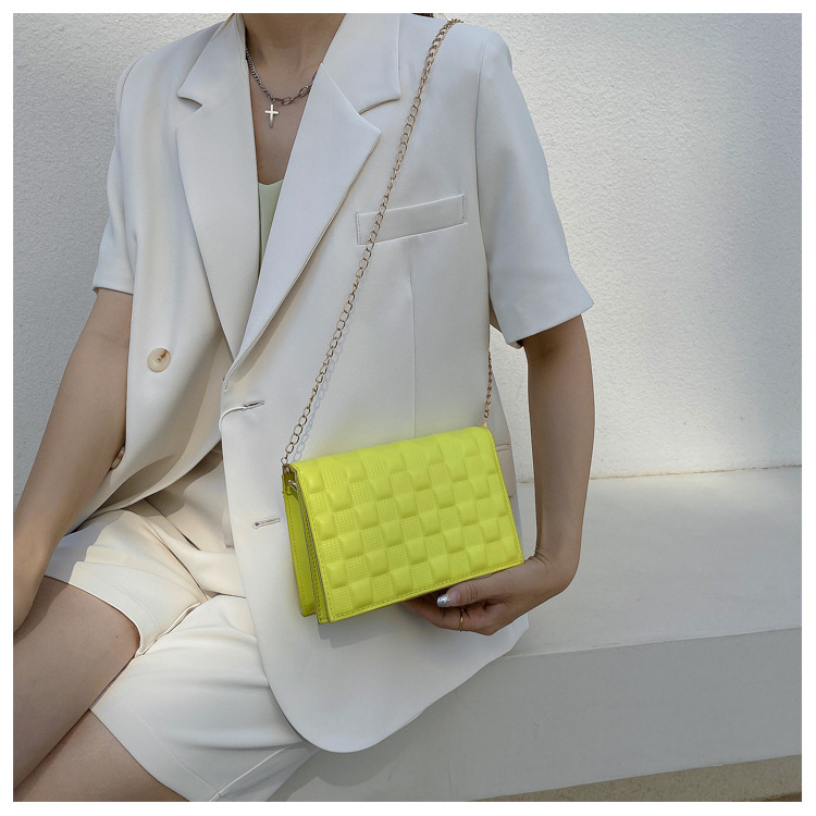 网红手提包包2021新款时尚单肩女包休闲感洋气斜挎简约ins链条包详情15