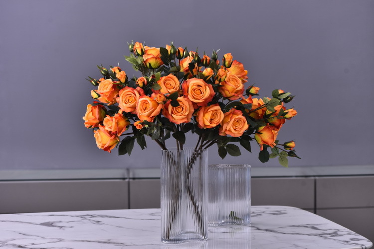 5 pieces of retro charred edge rose artificial flower decoration, artificial flower imitation dried flower, home soft decoration withered and dry, wedding Lanjin artificial rose wholesale pic 44