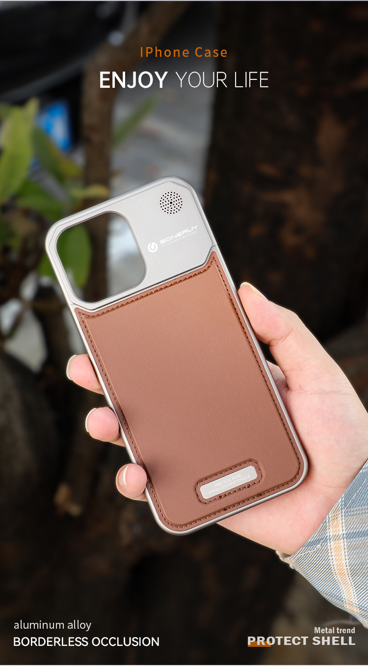 Youdaoplaceholder0 Sharp boneruy new phone case leather-textured scented magnetic suction iphone15promax borderless protective case pic 20