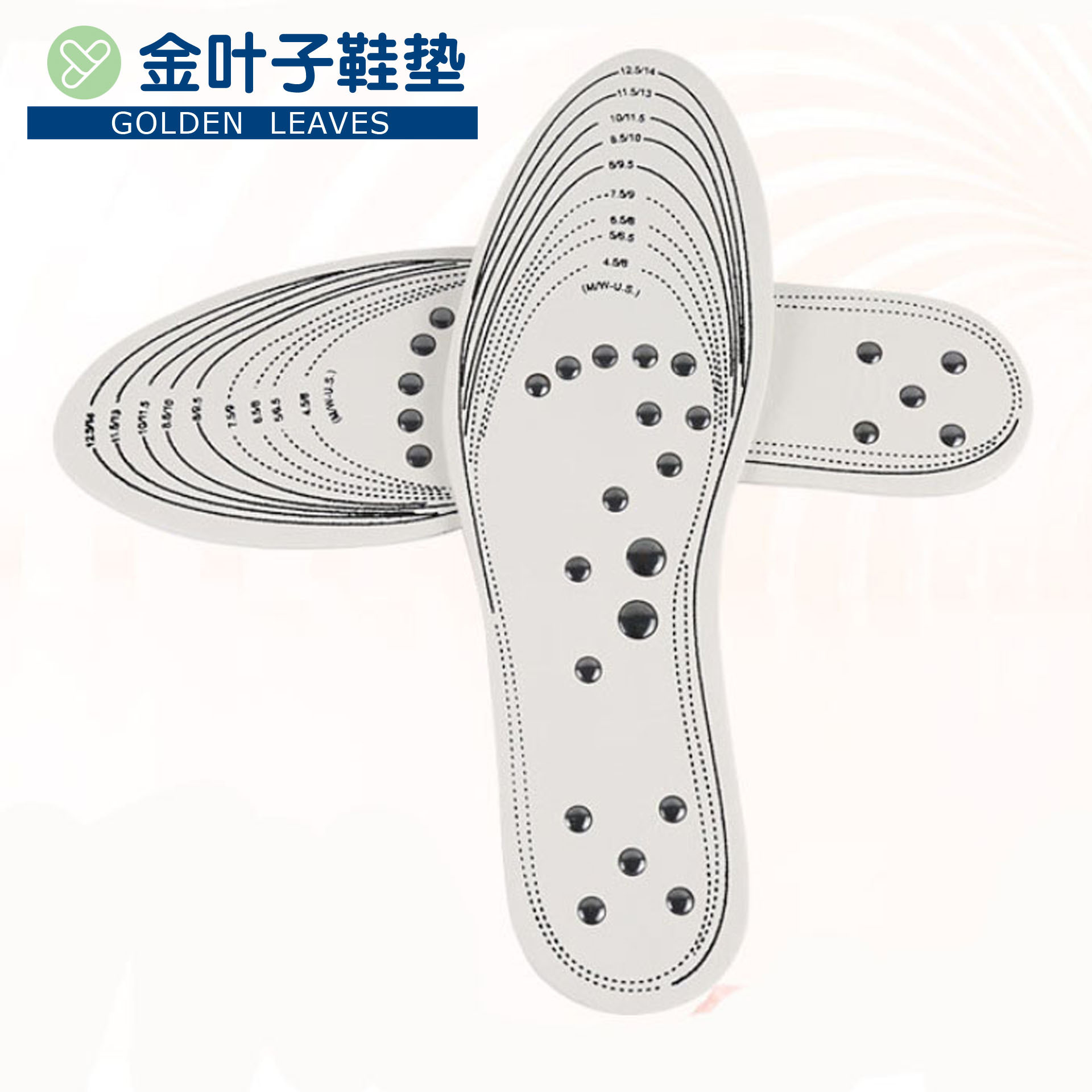 eva memory foam magnetic massage insoles, foot magnetic massage memory insoles, leather magnetic compress insoles for both men and women, the same style as those on Douyin and Xiaohongshu pic 2