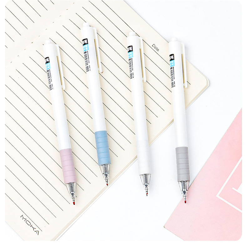 Press the practice pen, simple press gel pen, ballpoint pen, half-needle tube, ST core, 0.5mm student office signature pen pic 7