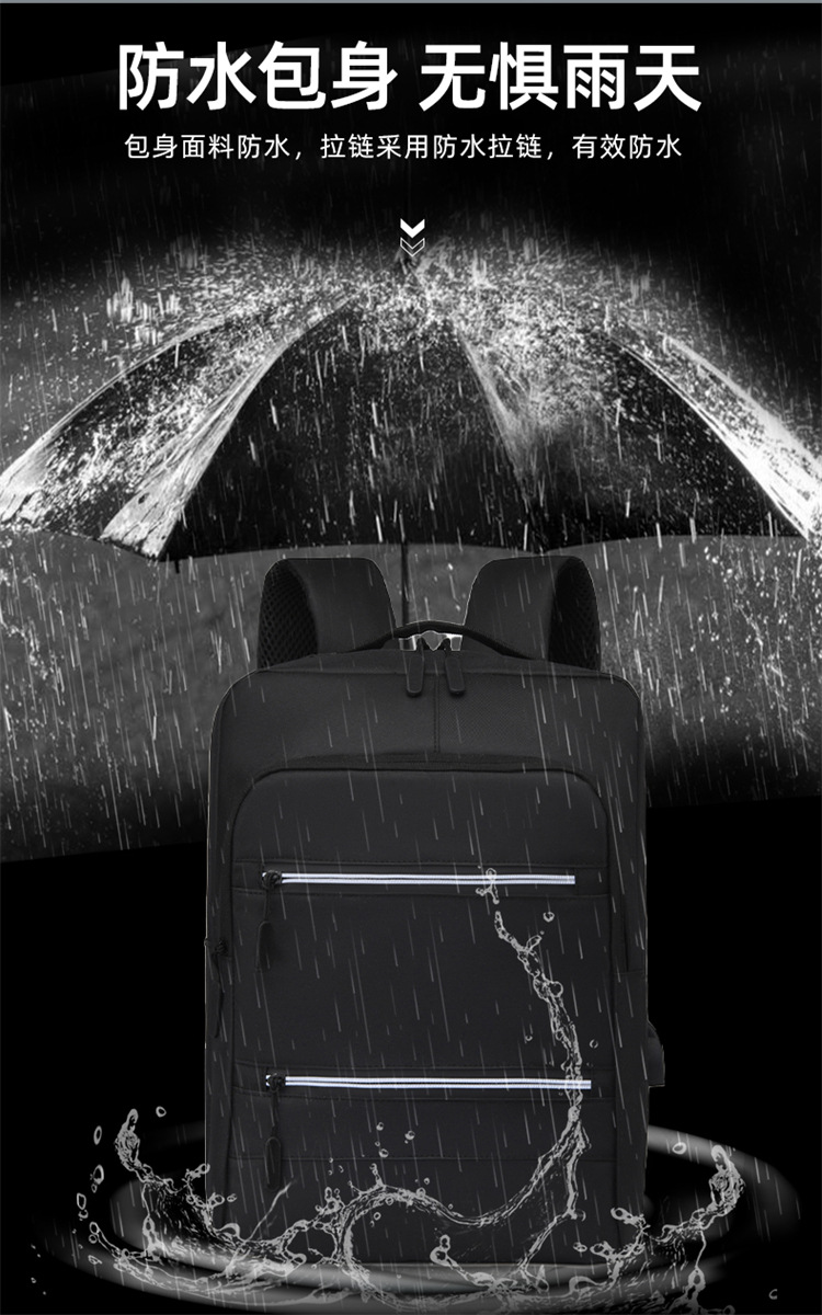 男女可做LOGO电脑双肩包初高中学生书包户外通勤旅行商务背包详情10
