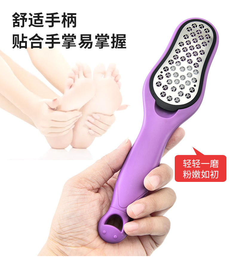Stainless steel foot pads for removing dead skin, thick keratin and calluses on the heels. Detachable foot scrubber with nail clippers. shanilak pic 7