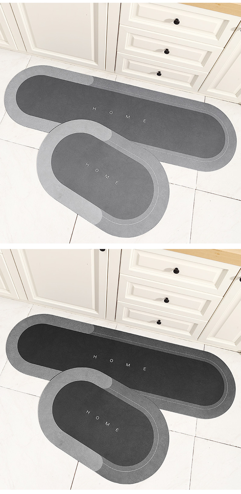 Nuevo baño de cocina doméstica velocidad de absorción de agua estera de piso seco estera antideslizante alfombra de baño en la puerta estera de piso a prueba de aceite práctico y duradero pic 20