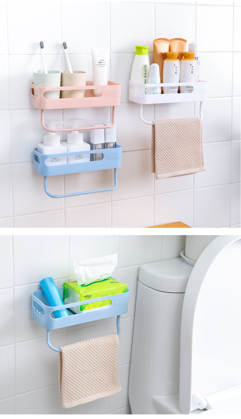 卫生间置物架壁挂洗手间洗漱台吸盘厨房厕所吸壁式免打孔浴室收纳详情15