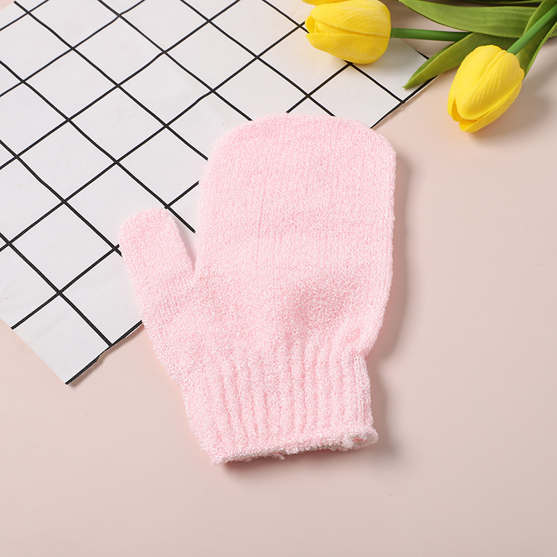 2022新款洗澡手套混色五指涤纶沐浴手套浴室大澡堂专用搓澡手套详情16