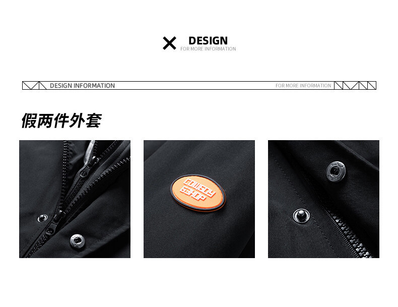 A loose, casual and sporty jacket with a hat for men, versatile for teenagers, the new autumn 2022 workwear jacket for men pic 2