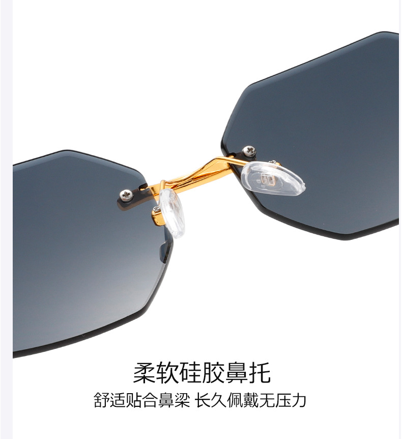 新款时尚复古木纹豹子镜腿墨镜男方框休闲街拍猎豹装饰太阳镜详情7