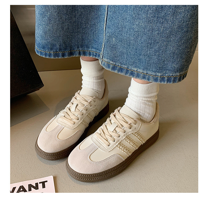 银色圆头德训鞋女款2024年秋季新款复古阿甘鞋软底轻便运动休闲鞋详情15