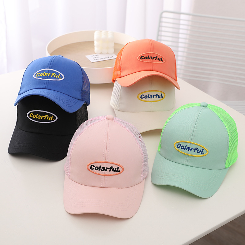Sombreros para niños verano niñas sombrero de pato bebé mid-big boy gorra de béisbol para niños sombreado protección solar malla sombrero marca de marea pic 1