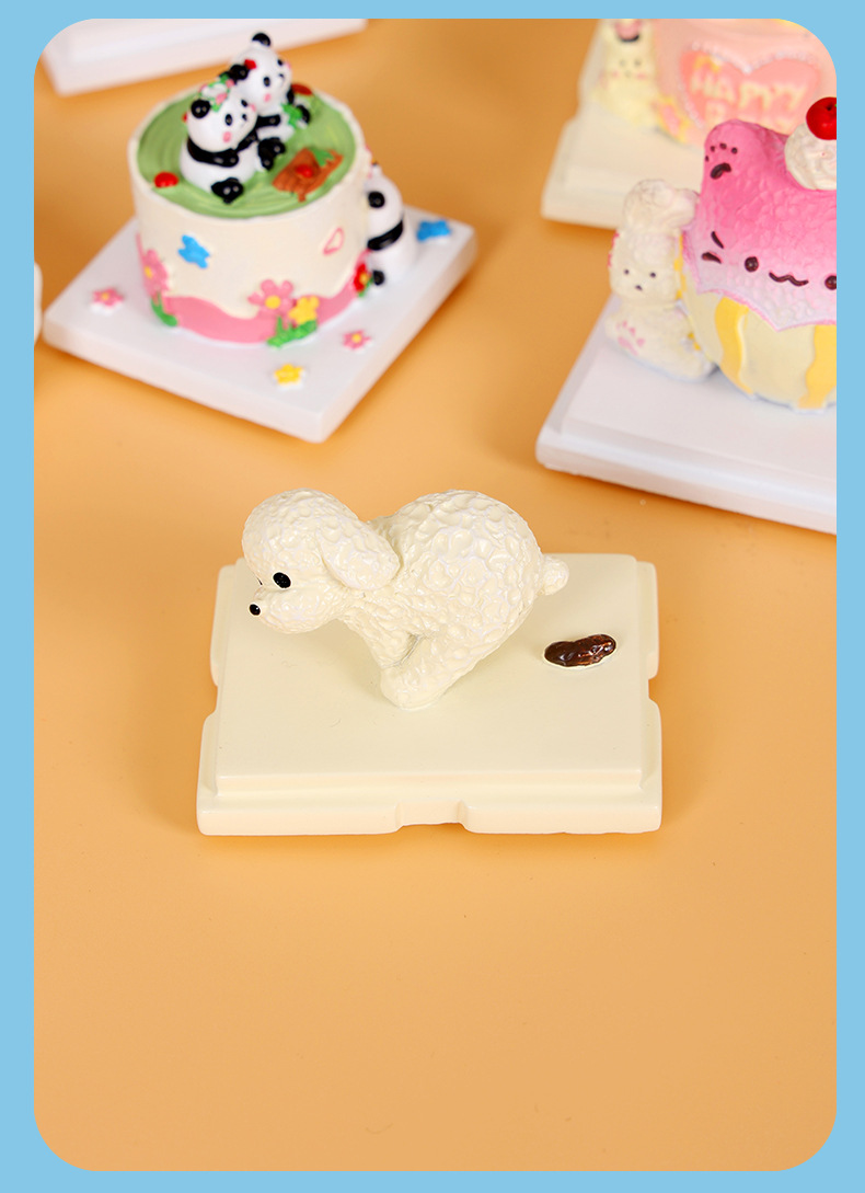 Simulated cake, food, refrigerator stickers, magnetic stickers, creative 3D stereoscopic afternoon tea, resin decorative magnetic photo stickers pic 12