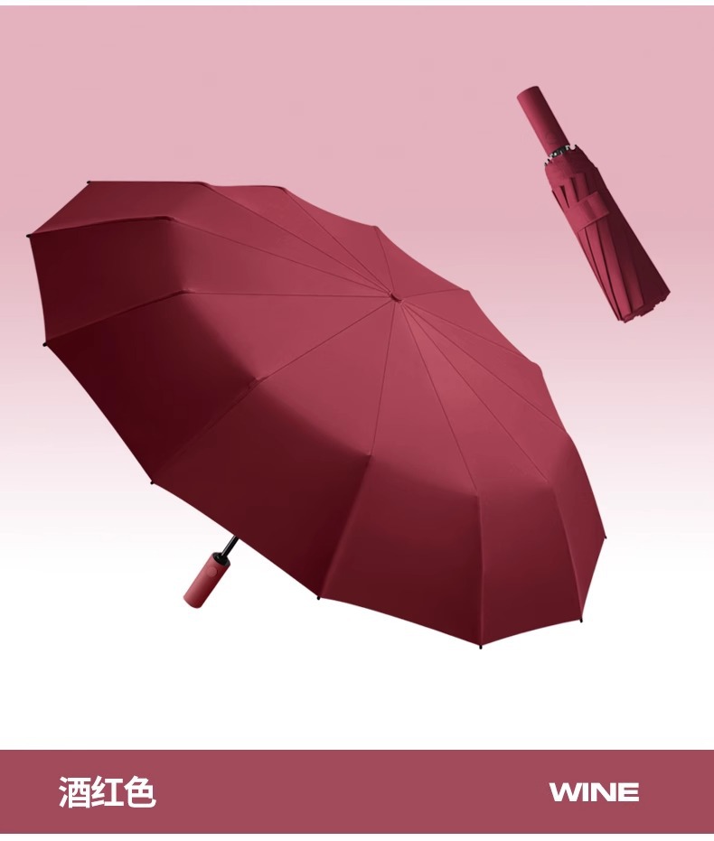 Customized all-weather folding automatic umbrellas, double large windproof umbrellas wholesale, black rubber sun protection and sunshade all-weather umbrellas pic 26