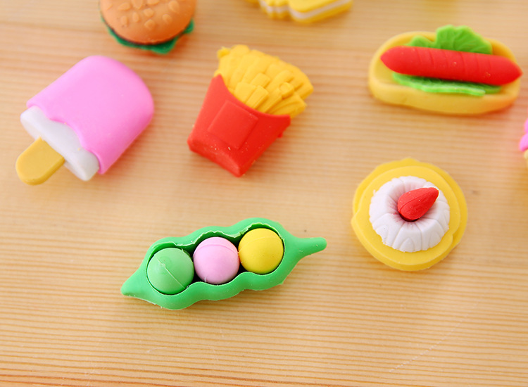 Zipper bag animal fruit cake, Christmas eraser, student prize, student eraser wholesale pic 14