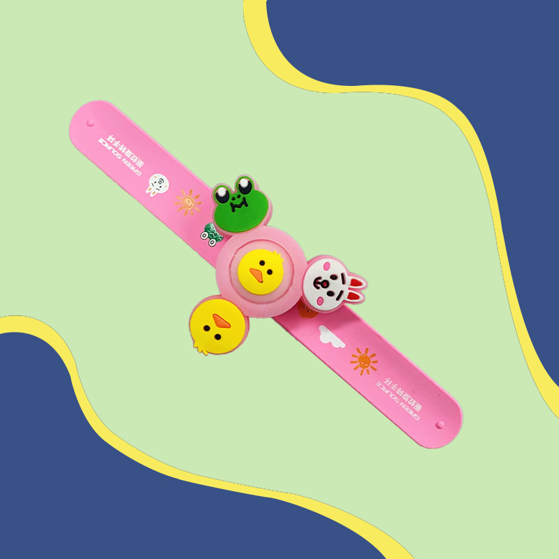 卡通户外防蚊手表儿童旋转陀螺驱蚊手环闪灯驱蚊扣宝宝益智玩具详情3