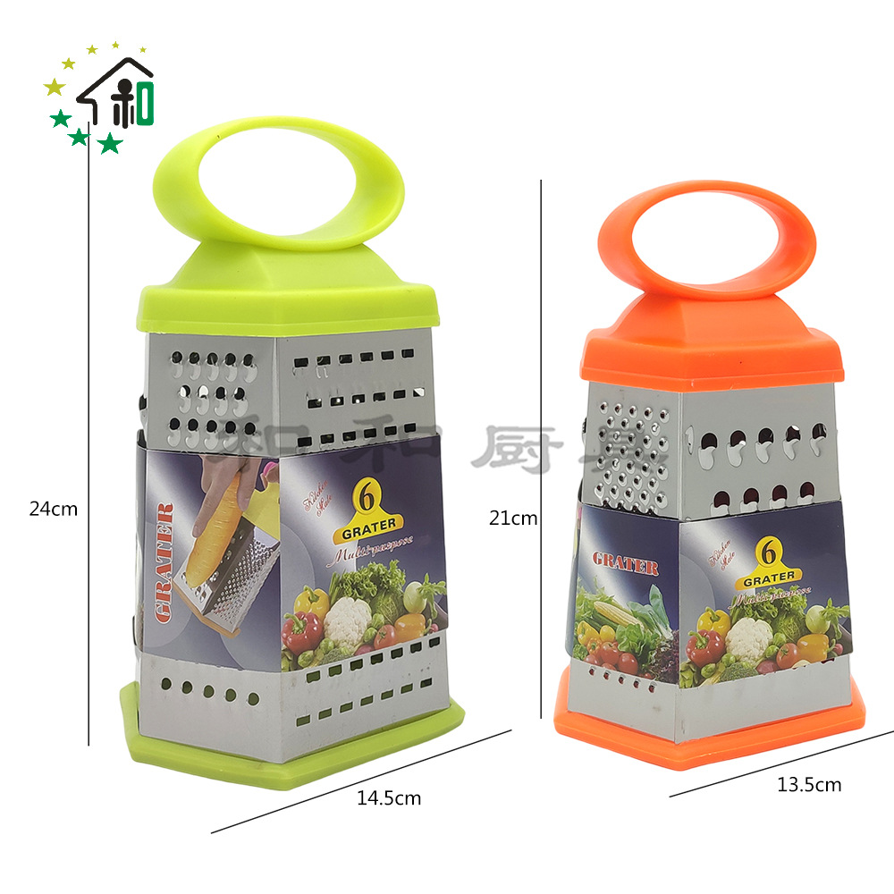 8-inch multi-functional six-sided vegetable grater, stainless steel slicer, cucumber and potato grater, kitchen peeler pic 13