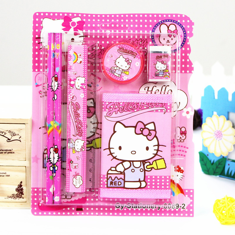 Wholesale of cartoon stationery sets, card suction packaging, coin purses, pencils, rulers, erasers, and student gifts pic 5