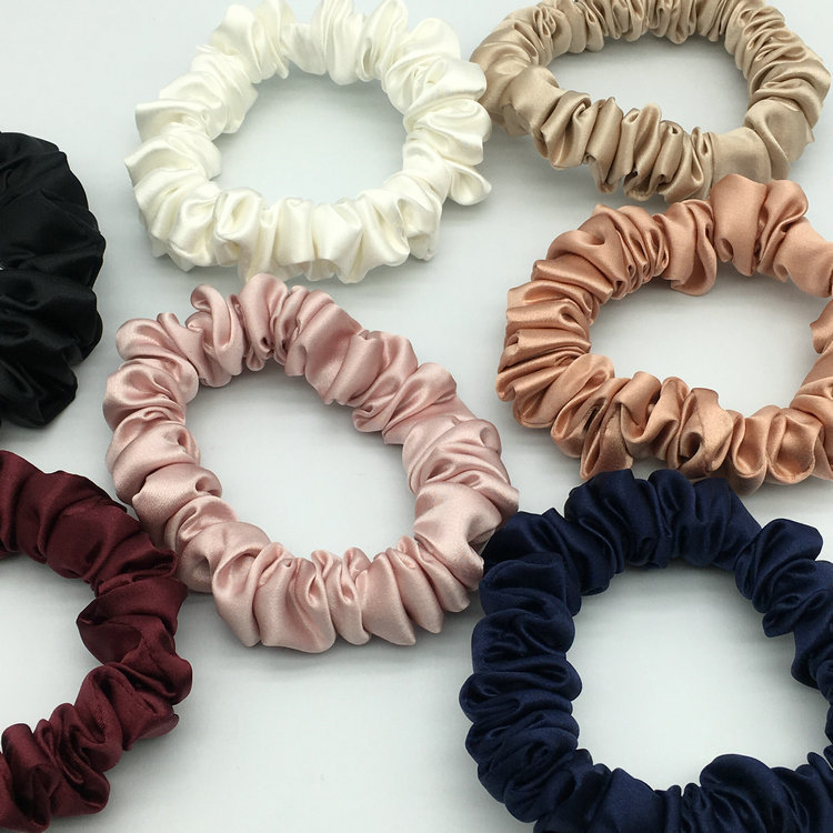 2cm large intestine hair band, 22mm bright silk hair band, 100mm mulberry silk hair tie, hair rope, leather band pic 6
