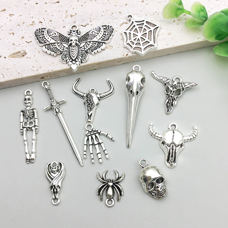 1 new Halloween series retro-style skull skeleton accessory diy self-made jewelry accessory pic 8