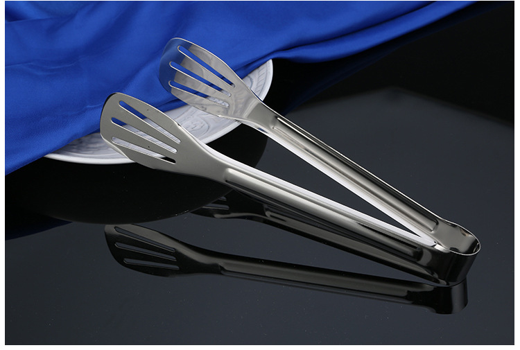 Stainless steel tongs, three-wire food tongs, multi-functional barbecue tongs, fried fish tongs, bread tongs, food tongs, barbecue tongs, kitchenware, kitchen tools, baking utensils, buffet tongs pic 11