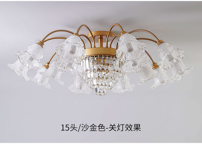 新款欧式客厅吊灯轻奢水晶灯美式大厅客厅灯家用简约餐厅卧室灯具详情21