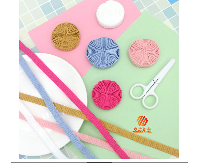 Wholesale of suede soft underwear shoulder straps in black and white, nylon high-elastic elastic bands, and colorful elastic webbing from the manufacturer pic 12