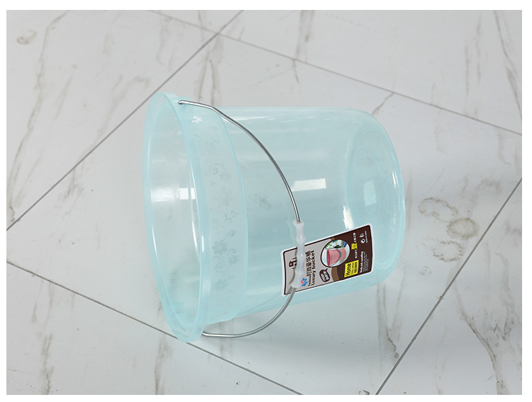 新款圆形塑料桶 家用手提塑料水桶 加厚洗衣桶透明宿舍洗澡桶详情11