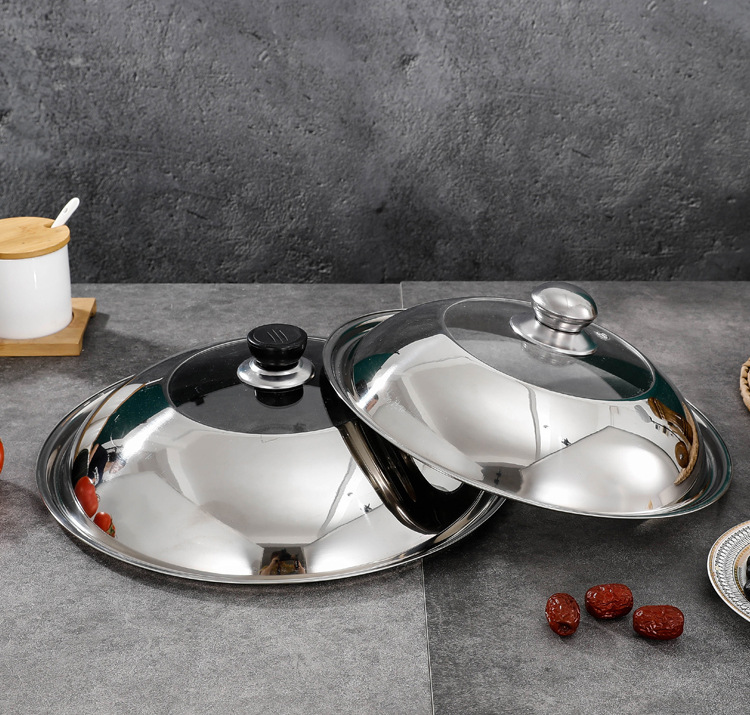 Factory wholesale wholesale of stainless steel pot LIDS, household cooking pot LIDS 28-42cm, wok combination LIDS for consignment pic 11