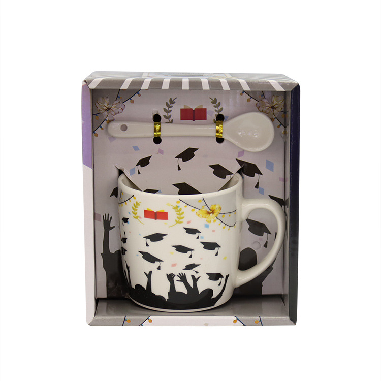 Graduation cup, Doctor cup, graduation gift cup, coffee cup with spoon, doctor cap cup pic 1