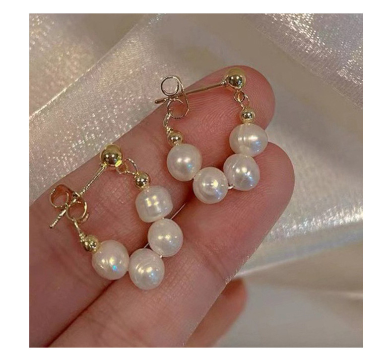 S925银针法式复古珍珠耳环高级感批发新款纯银耳钉小众百搭耳饰女详情25