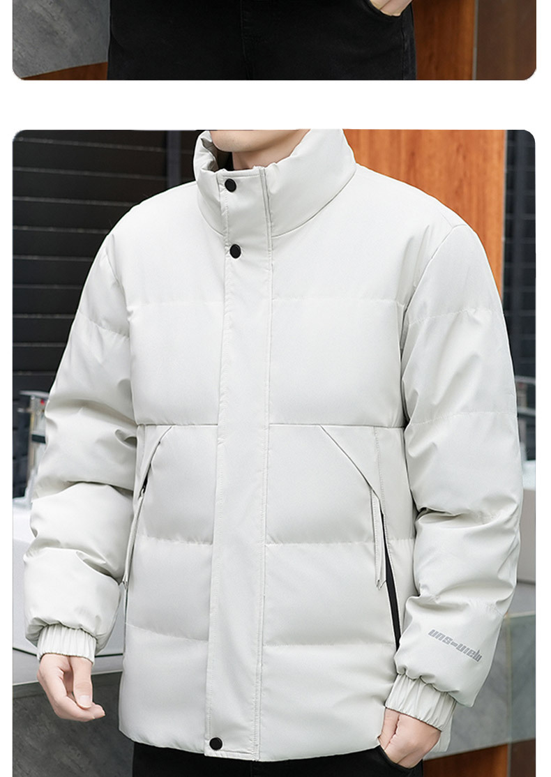冬季立领时尚休闲帅气棉衣男青年高端潮流保暖加厚棉短款棉袄外套详情11