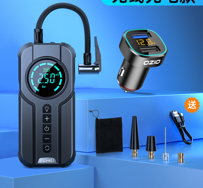 Portable wired and wireless air pump for vehicles pic 2