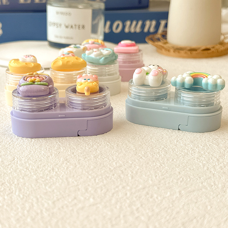 One-piece drawer-type contact lens case, beauty contact lens companion box, cute care box, compact and portable CT35 pic 16