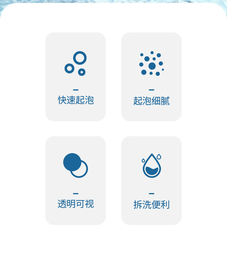 FaSoLa Facial cleanser foaming and foaming Device, a perfect tool for cleansing the face, washing the face, washing the hair, shampoo, foaming cup and bottle pic 3