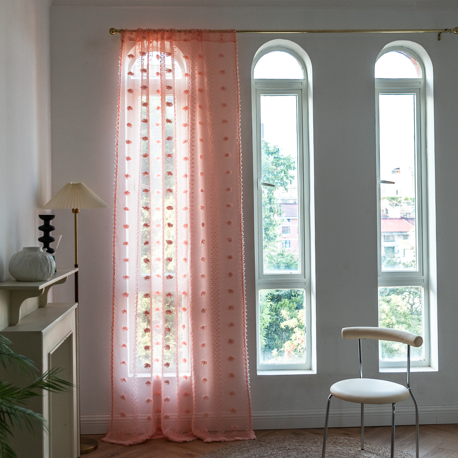 Cross-border best-selling Instagram influencer finished yellow niche light and thin window screen for living rooms and bedrooms. Manufacturer pic 17