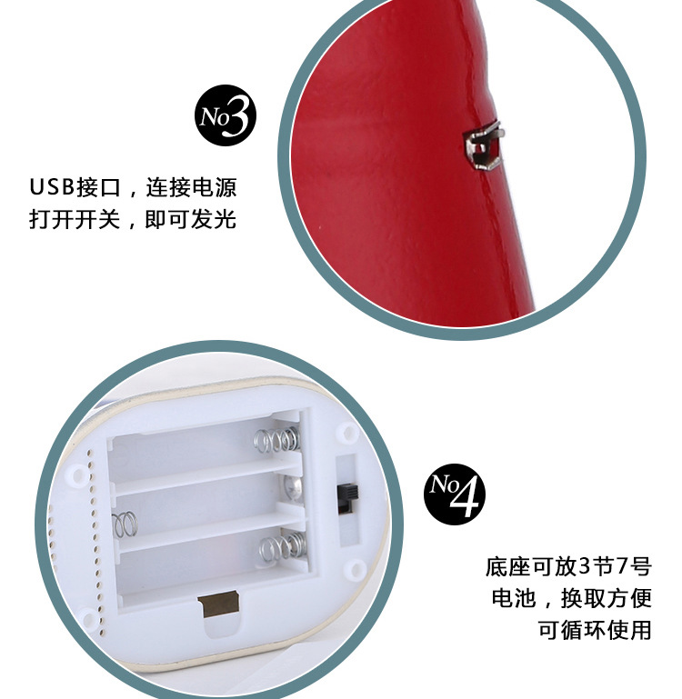 跨境圣诞节LED发光圣诞老人装饰品圣诞灯光装饰品圣诞树爆款挂件详情15