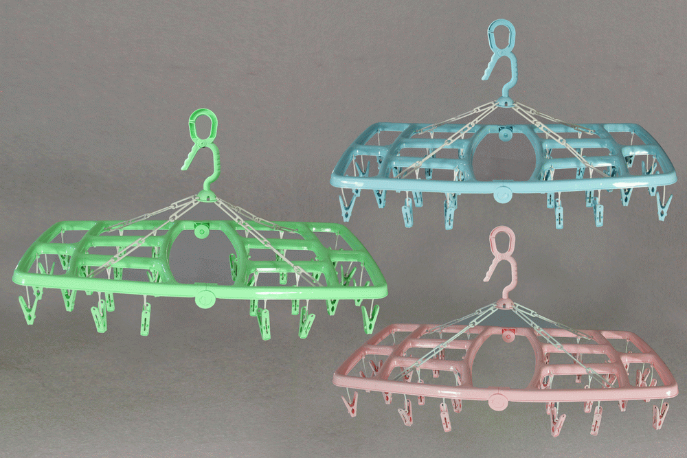 晾晒用品16头圆形袜子毛巾内裤晒衣架 塑料晾晒架详情9