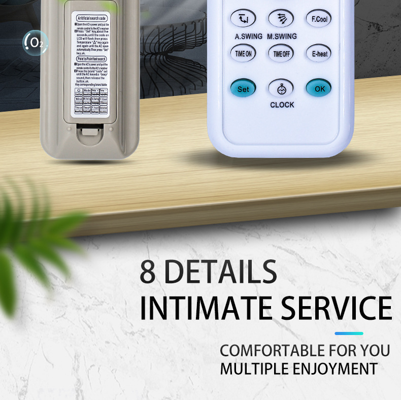 英文版万能空调遥控器 K-1028E 全球通用 一键设置详情1