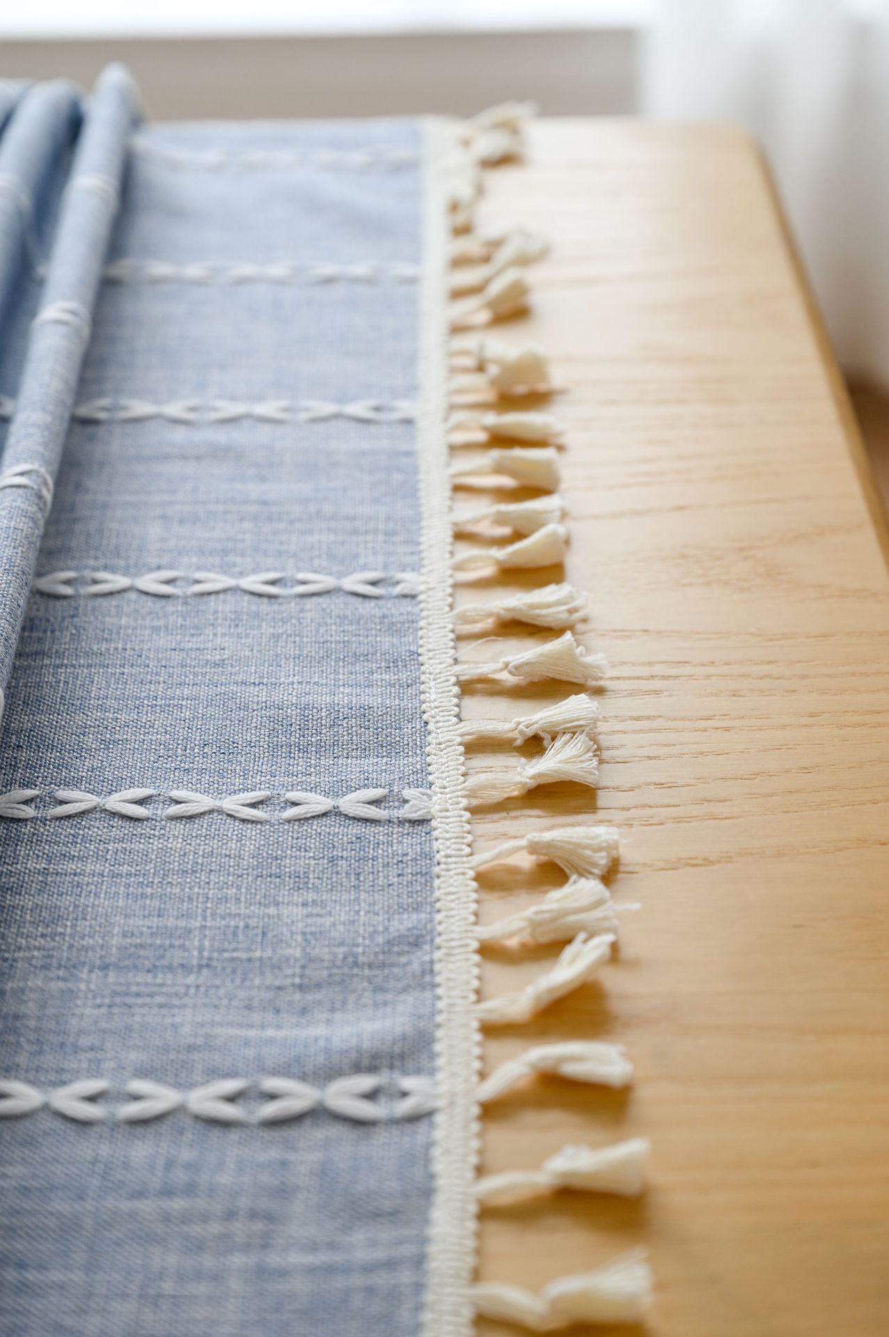 Cross-border three-dimensional embroidered striped tablecloth, popular black solid color, white cotton and linen tablecloth cover, fabric outdoor party pic 60