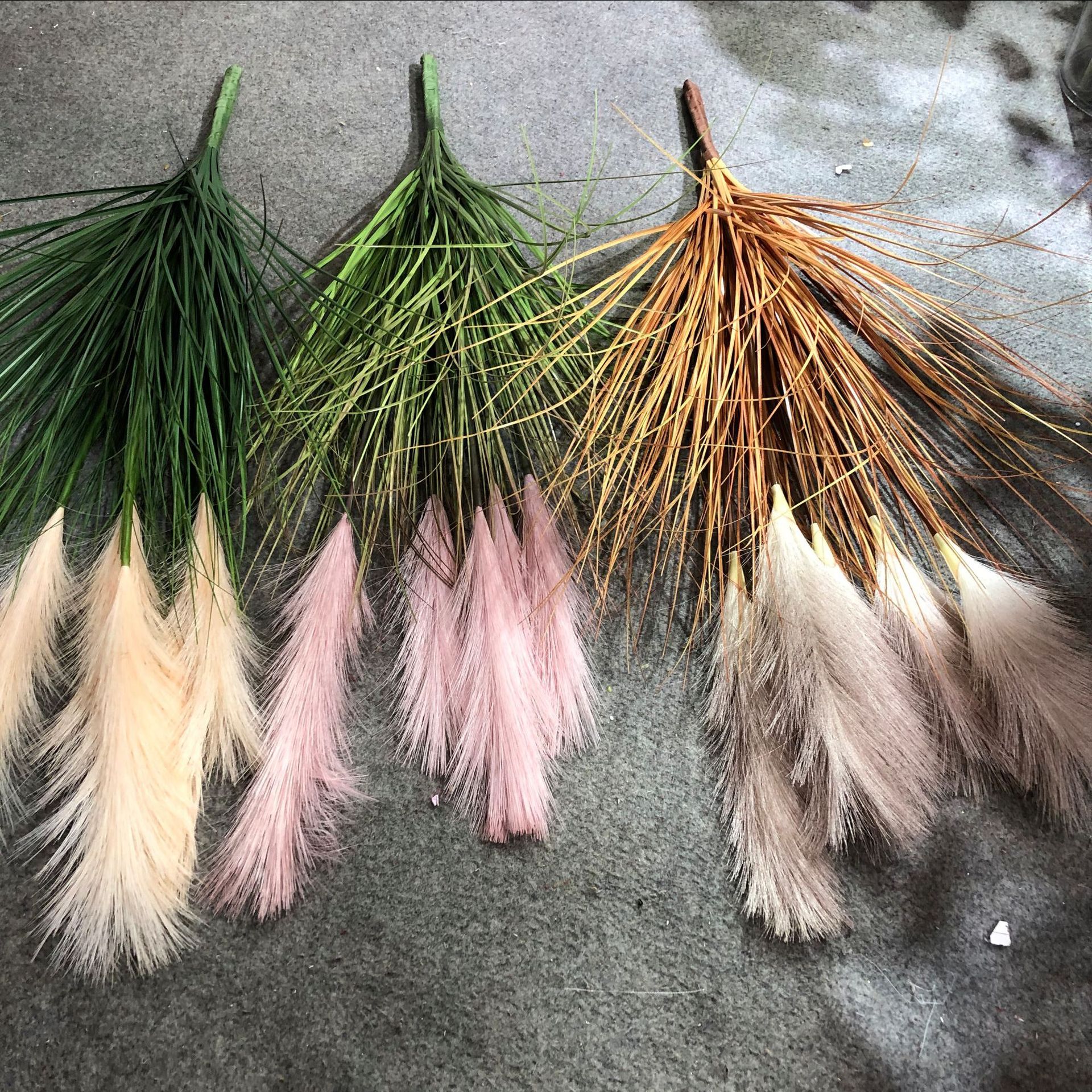 Bionic reed, pink muhly grass, sunny grass, indoor decorative green plants, potted plants, simulation plants, wedding props, decorative dogtail grass pic 11